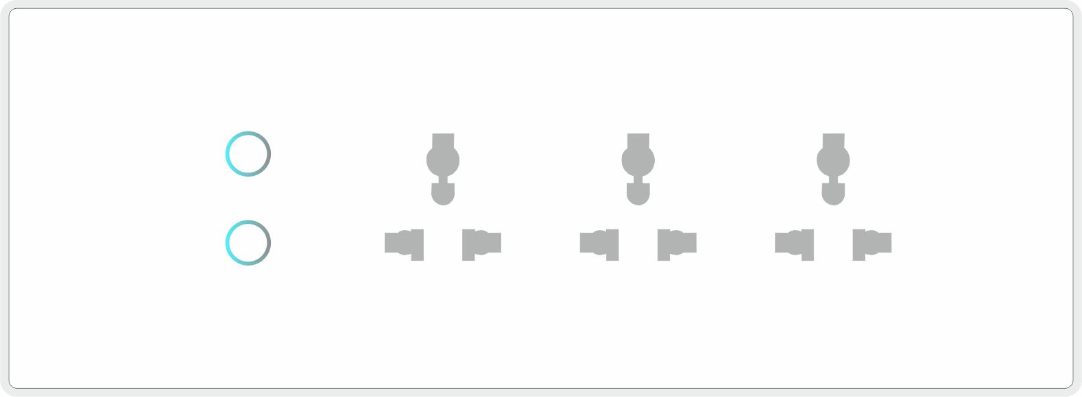 2 Switch 3 Socket White