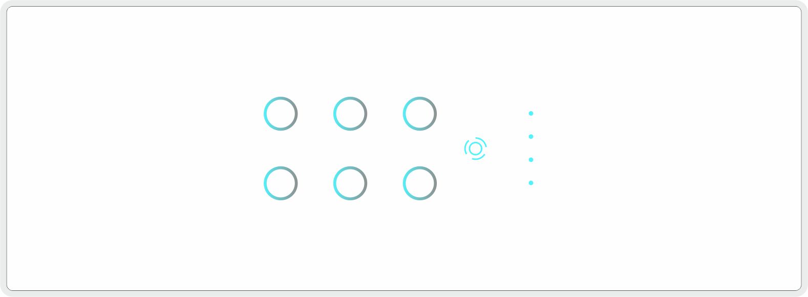 6 Switch 1 Fan-8M White